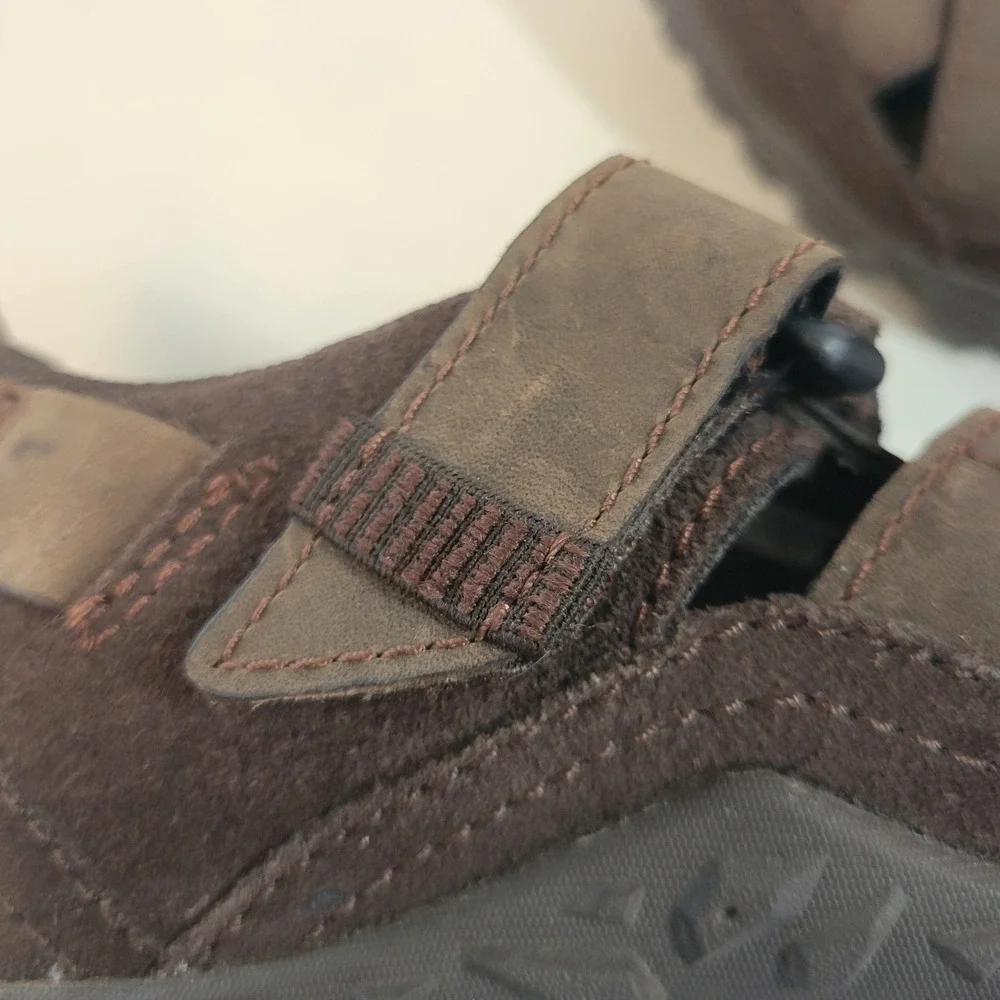 Merrell Telluride Wrap Mens Sz 8 Brown Clay Leather Fisherman Hiking Sandals